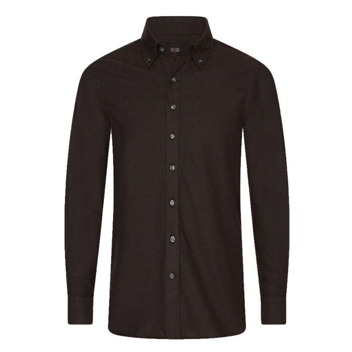 Oscar Jacobson - Oscar Jacobson - Flannel shirt | Skjorte Mørkebrun