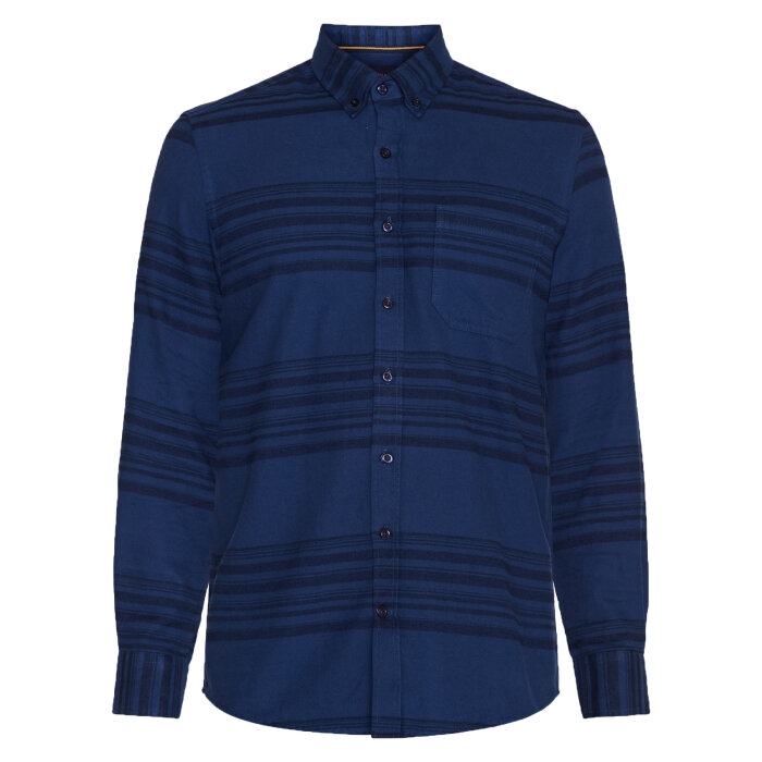 Signal - Signal - Serius stripe flannel | Skjorte Stærk Blå