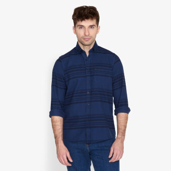 Signal - Signal - Serius stripe flannel | Skjorte Stærk Blå