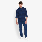 Signal - Signal - Serius stripe flannel | Skjorte Stærk Blå