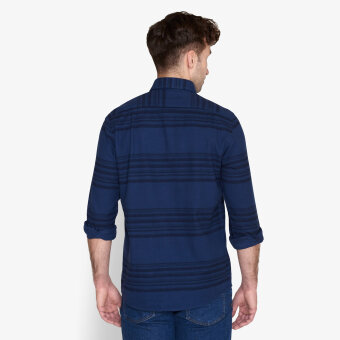 Signal - Signal - Serius stripe flannel | Skjorte Stærk Blå