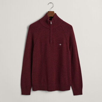 Gant - Gant - Bicolored half zip sweater | Strik Bordeaux