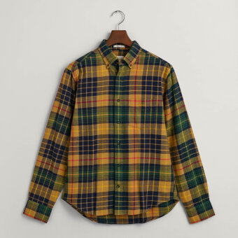 Gant - Gant - Plaid flannel check shirt | Skjorte Sennepsgul