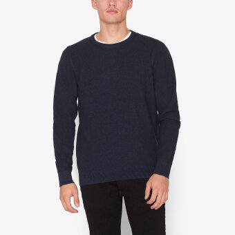 Signal - Signal - Kyler structure sweater | Strik Mørk Blå Melange