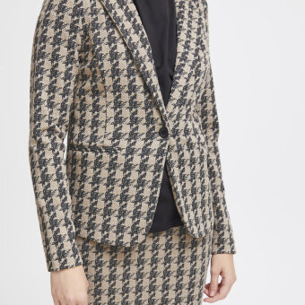 ICHI ( Dame ) - ICHI - IHKATE HOUNDSTOOTH BL | BLAZER DOESKIN
