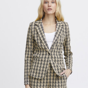 ICHI ( Dame ) - ICHI - IHKATE HOUNDSTOOTH BL | BLAZER DOESKIN