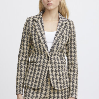 ICHI ( Dame ) - ICHI - IHKATE HOUNDSTOOTH BL | BLAZER DOESKIN