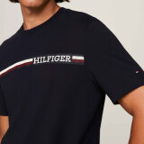 Tommy Hilfiger  - Tommy Hilfiger - Monotype chest stripe tee | T-shirt Marineblå