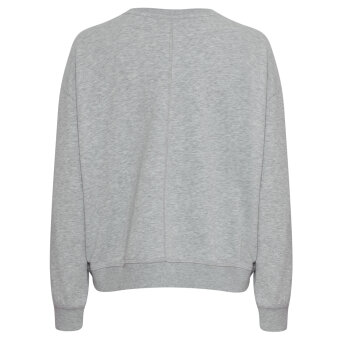 Pulz Jeans ( Dame )  - PULZ - PZMALLIE LS | SWEATSHIRT LIGHT GREY