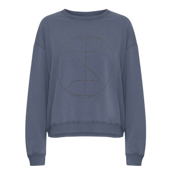 Pulz Jeans ( Dame )  - PULZ - PZMALLIE LS | SWEATSHIRT VINTAGE INDIGO