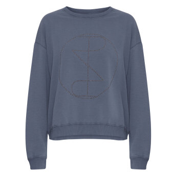 Pulz Jeans ( Dame )  - PULZ - PZMALLIE LS | SWEATSHIRT VINTAGE INDIGO