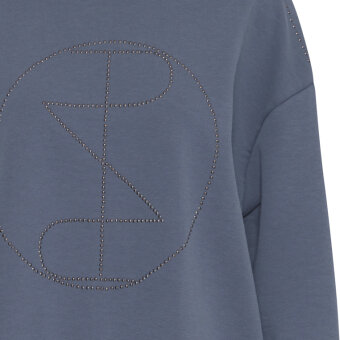 Pulz Jeans ( Dame )  - PULZ - PZMALLIE LS | SWEATSHIRT VINTAGE INDIGO
