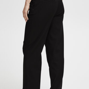 Pulz Jeans ( Dame )  - PULZ - PZBINDY HW PANT WIDE | BUKSER BLACK