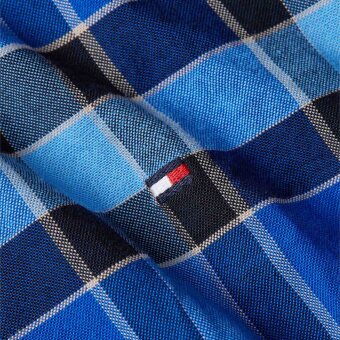 Tommy Hilfiger  - Tommy Hilfiger - TH Oxford Bold check shirt | Skjorte Klar Blå