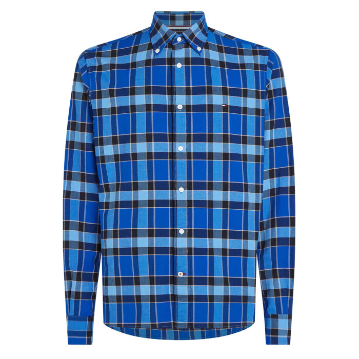 Tommy Hilfiger  - Tommy Hilfiger - TH Oxford Bold check shirt | Skjorte Klar Blå