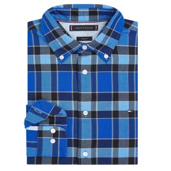 Tommy Hilfiger  - Tommy Hilfiger - TH Oxford Bold check shirt | Skjorte Klar Blå