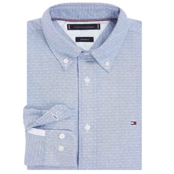 Tommy Hilfiger  - Tommy Hilfiger - TH Oxford dobby shirt | Skjorte Blå