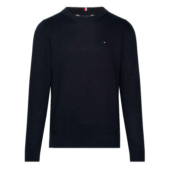Tommy Hilfiger  - Tommy Hilfiger - TH Chain ridge structur | Strik Marineblå
