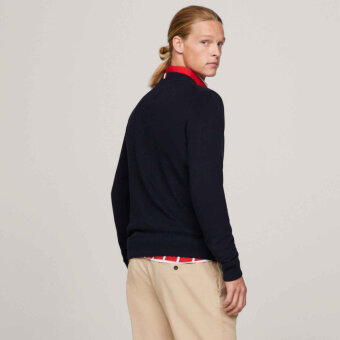 Tommy Hilfiger  - Tommy Hilfiger - TH Chain ridge structur | Strik Marineblå