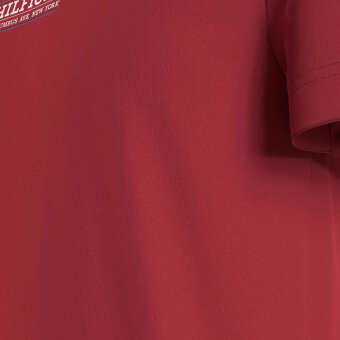Tommy Hilfiger  - Tommy Hilfiger - TH small Hilfiger logo tee | T-shirt Rød