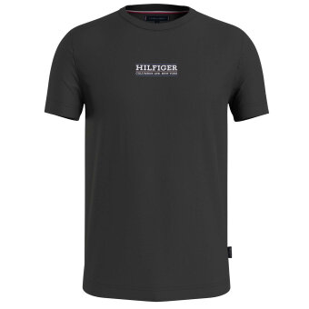 Tommy Hilfiger  - Tommy Hilfiger - TH small Hilfiger logo tee | T-shirt Sort