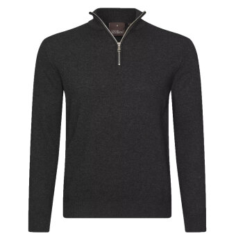 Oscar Jacobson - Oscar Jacobson - Patton halfzip sweater | Strik Koksgrå