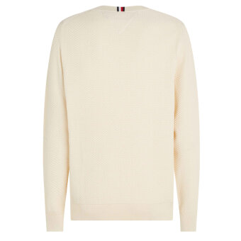 Tommy Hilfiger  - Tommy Hilfiger - Oval structure crew neck | Strik Off White