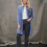 Pulz Jeans ( Dame )  - PULZ - PZREBECCA DRESS | SKJORTE KJOLE BLUE BONNET