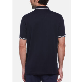 Original Penguin - Jacquard interlock | Polo T-shirt Marineblå