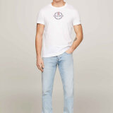 Tommy Hilfiger  - Tommy Hilfiger - Global stripe wreath tee | T-shirt Hvid