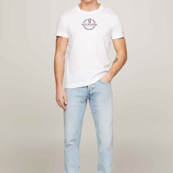 Tommy Hilfiger  - Tommy Hilfiger - Global stripe wreath tee | T-shirt Hvid