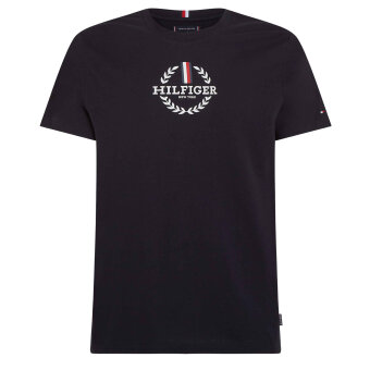 Tommy Hilfiger  - Tommy Hilfiger - Global stripe wreath tee | T-shirt Marineblå