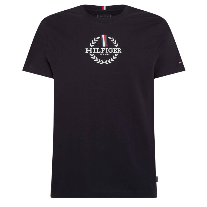 Tommy Hilfiger  - Tommy Hilfiger - Global stripe wreath tee | T-shirt Marineblå
