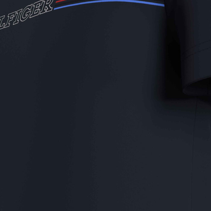 Tommy Hilfiger  - Tommy Hilfiger - Stripe chest tee | T-shirt Marineblå