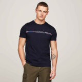Tommy Hilfiger  - Tommy Hilfiger - Stripe chest tee | T-shirt Marineblå