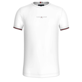 Tommy Hilfiger  - Tommy Hilfiger - Tommy logo tipped tee | T-shirt Hvid