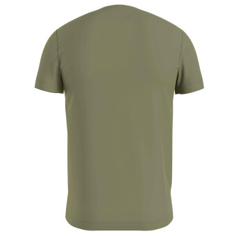 Tommy Hilfiger  - Tommy Hilfiger - Stretch slim fit tee | T-shirt Lys Olivengrøn