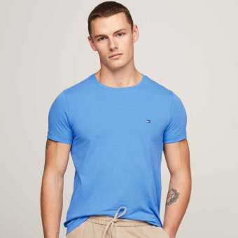 Tommy Hilfiger  - Tommy Hilfiger - Stretch slim fit tee | T-shirt Turkis