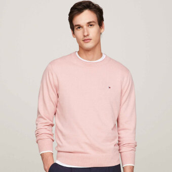 Tommy Hilfiger  - Tommy Hilfiger - Mouline organic crew neck | Strik Pudder