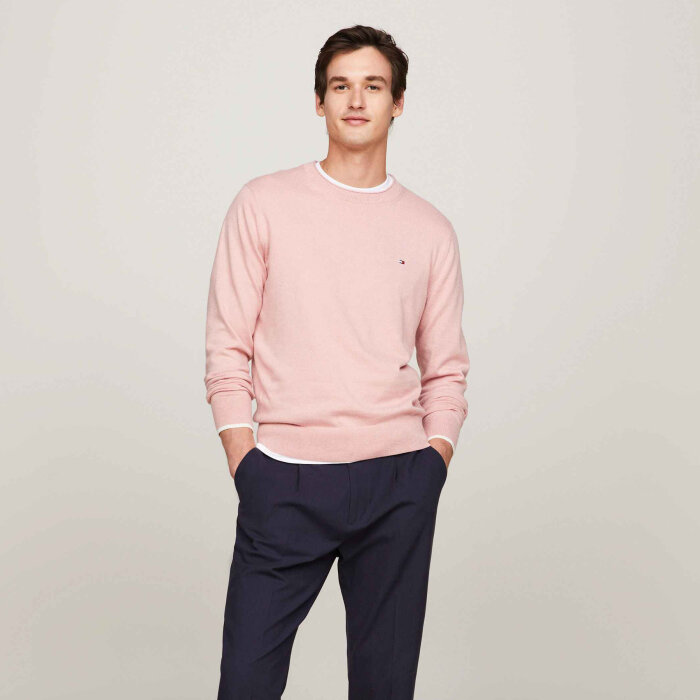Tommy Hilfiger  - Tommy Hilfiger - Mouline organic crew neck | Strik Pudder Tommy Hilfiger  - Tommy Hilfiger - Mouline organic crew neck | Strik Pudder