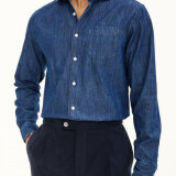Oscar Jacobson - Oscar Jacobson - Indigo shirt | Skjorte Midnight Blue