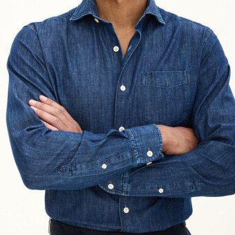 Oscar Jacobson - Oscar Jacobson - Indigo shirt | Skjorte Midnight Blue