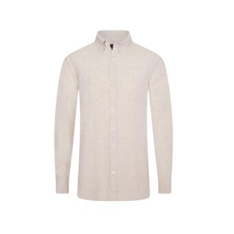 Oscar Jacobson - Oscar Jacobson - Signature linen | Hørskjorte Beige