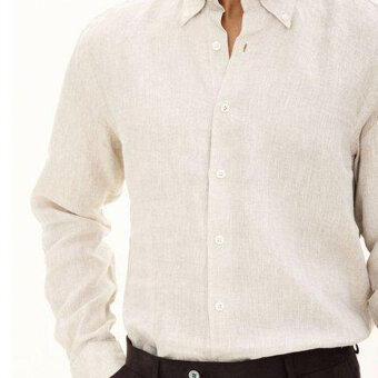 Oscar Jacobson - Oscar Jacobson - Signature linen | Hørskjorte Beige