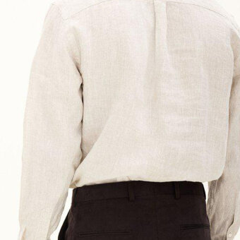 Oscar Jacobson - Oscar Jacobson - Signature linen | Hørskjorte Beige