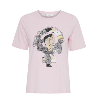 Pulz Jeans ( Dame )  - PULZ - PZADY TEE | TSHIRT PINK LADY