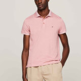 Tommy Hilfiger  - Tommy Hilfiger -  Pretwist mouline slim | Polo T-shirt Pudder