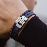 STEEL & BARNETT - Steel & Barnett - Natural Ned | Armbånd Matt Sodalite