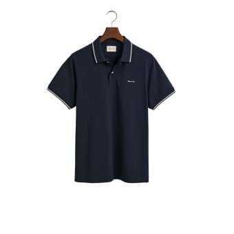 Gant - Gant - Tipping pique | Polo T-shirt Marineblå