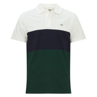 Gant - Gant - Block stripe | Polo T-shirt Off White